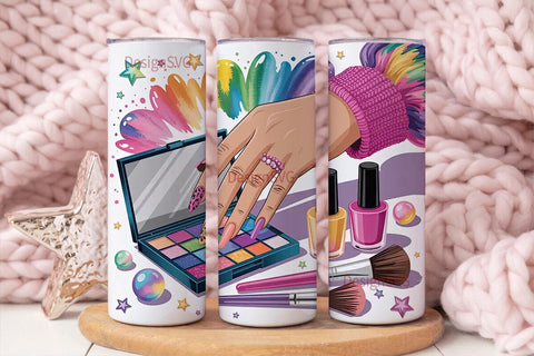 Nail Art Glam 20oz Tumbler Wrap Sublimation DesignSVG 
