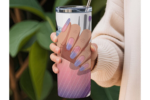 Nail Salon Glam 20oz Tumbler Wrap Sublimation DesignSVG 
