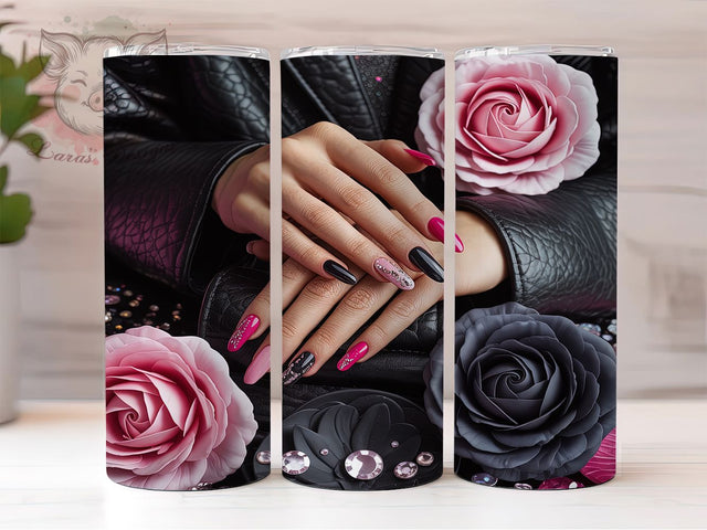 Nail Tech Artist Tumbler, Nail Artist Wrap, Salon Sublimation Design, 20oz Nail Tech Tumbler, Beauty Salon Art, Manicure Mug, Whimsical Nail Cup Sublimation Lara' s Designs 