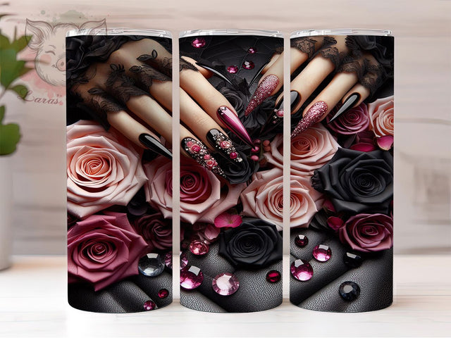 Nail Tech Artist Tumbler, Nail Artist Wrap, Salon Sublimation Design, 20oz Nail Tech Tumbler, Beauty Salon Art, Manicure Mug, Whimsical Nail Cup Sublimation Lara' s Designs 