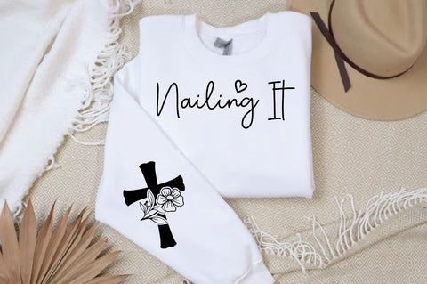 Nailing It Sleeve SVG Design, Christian Sleeve SVG, Faith SVG Design, Jesus Sleeve SVG SVG Regulrcrative 