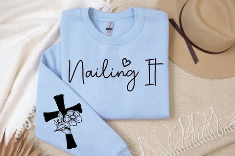 Nailing It Sleeve SVG Design, Christian Sleeve SVG, Faith SVG Design, Jesus Sleeve SVG SVG Regulrcrative 