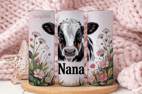 Nana Cow 20oz Tumbler Wrap Sublimation DesignSVG 