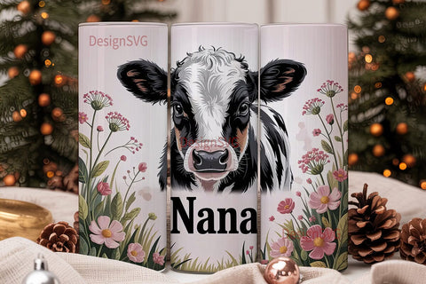 Nana Cow 20oz Tumbler Wrap Sublimation DesignSVG 