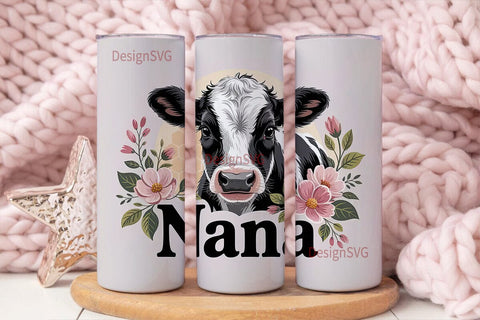 Nana Cow 20oz Tumbler Wrap Sublimation DesignSVG 