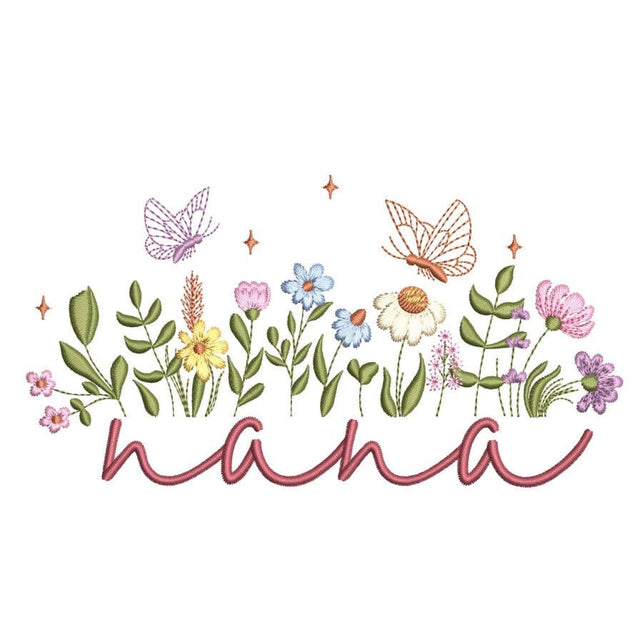 Nana Flower Embroidery Design, 3 sizes, Instant Download Embroidery/Applique DESIGNS Nino Nadaraia 