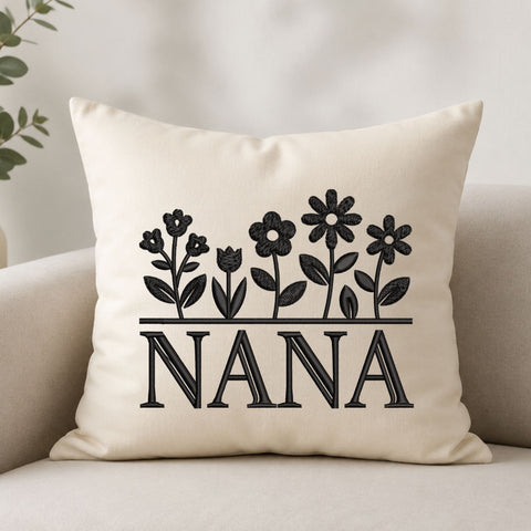 Nana Flowers Machine Embroidery Design – Floral Nana Embroidery File, Grandma Grandmother Gift Design Embroidery/Applique DESIGNS PatternFeed8 