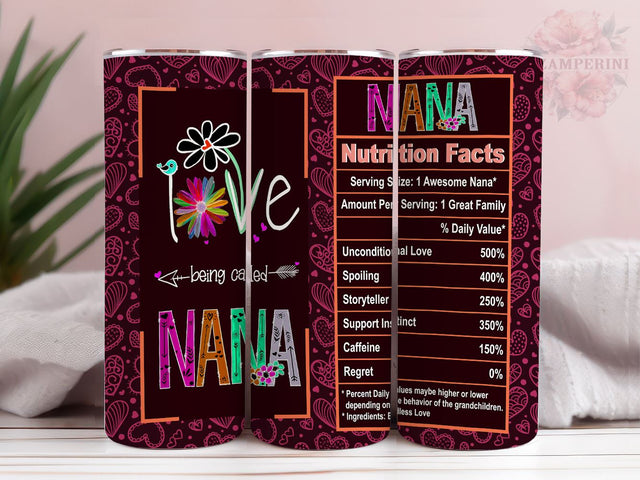 Nana Gifts From Grandchildre 20oz Tumbler Wrap PNG, Granddaughter Tumber Png, Straight & Tapered Tumbler Wrap, Instant Digital Download Sublimation Li Zamperini 