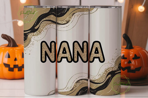 Nana Gold Glitter Marble 20oz Tumbler Sublimation PixelChick 