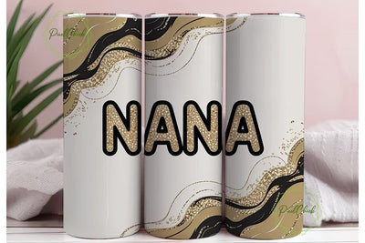 Nana Gold Glitter Marble 20oz Tumbler Sublimation PixelChick 