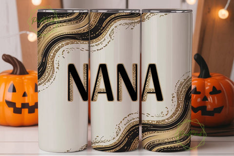 Nana Gold Glitter Marble 20oz Tumbler Sublimation PixelChick 