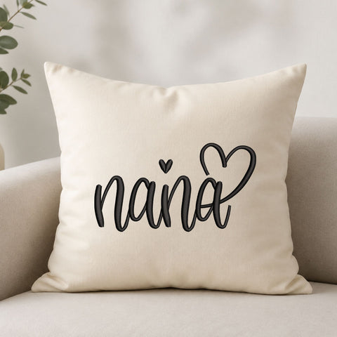 Nana Heart Machine Embroidery Design – Grandma Nana Script Embroidery File, Grandmother Gift Design Embroidery/Applique DESIGNS PatternFeed8 