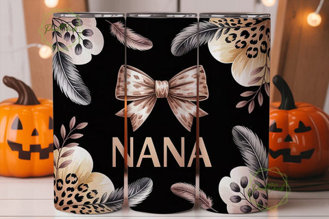 Nana Leopard Print 20oz Tumbler Wrap Sublimation PixelChick 