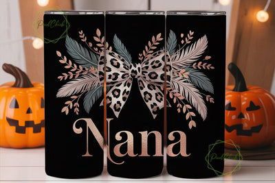 Nana Leopard Tumbler Wrap PNG Sublimation PixelChick 