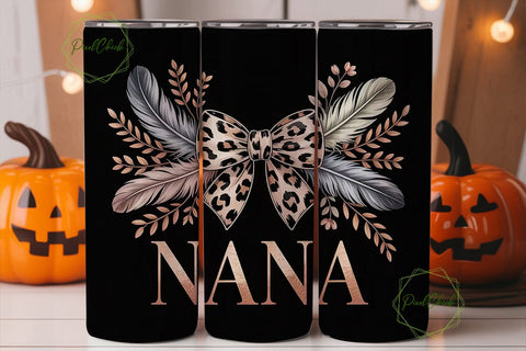 Nana Leopard Tumbler Wrap PNG Sublimation PixelChick 