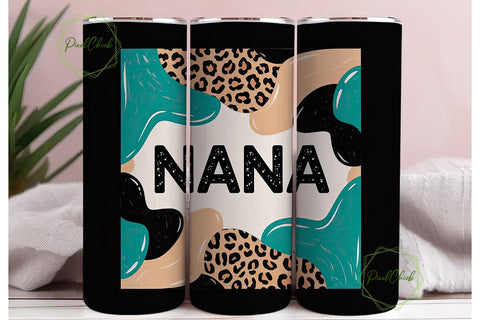 Nana Leopard Tumbler Wrap Sublimation PixelChick 