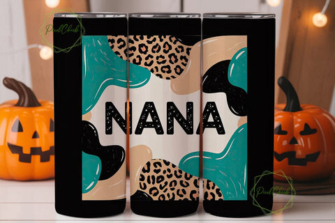 Nana Leopard Tumbler Wrap Sublimation PixelChick 