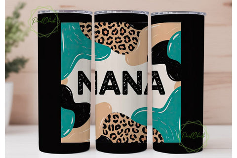 Nana Leopard Tumbler Wrap Sublimation PixelChick 