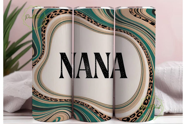 Nana Leopard Tumbler Wrap Sublimation PixelChick 