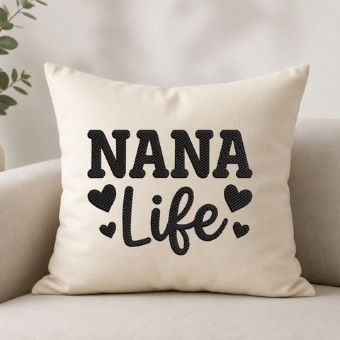 Nana Life Machine Embroidery Design – Nana Heart Embroidery File, Grandma Grandmother Gift Design Embroidery/Applique DESIGNS PatternFeed8 