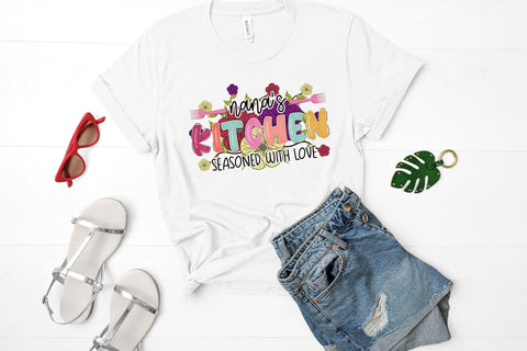 Nana's Kitchen Seasoned with Love PNG Sublimation Sublimation CraftLabSVG 