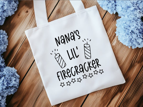 Nanas Lil Firecracker SVG | Fourth of July PNG SVG Paige Cole Studio 