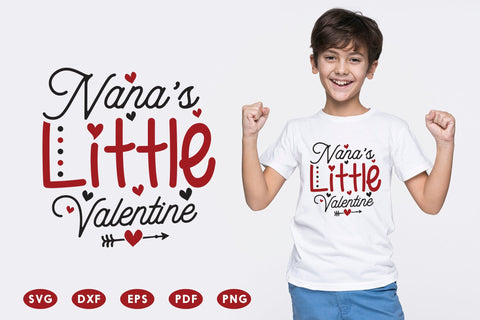 Nana's Little Valentine - Kids Valentines SVG SVG CraftLabSVG 