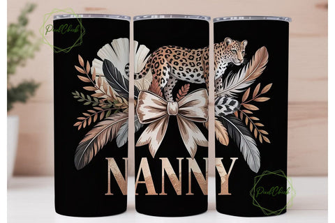 Nanny Leopard Tumbler Wrap Sublimation PixelChick 