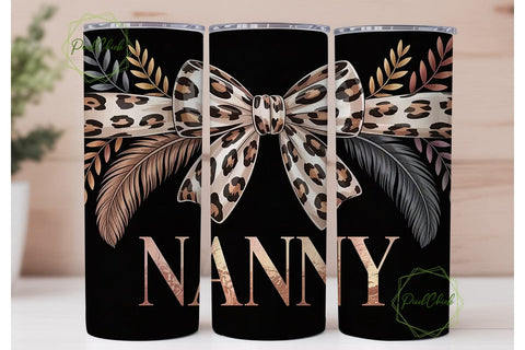 Nanny Leopard Tumbler Wrap Sublimation PixelChick 
