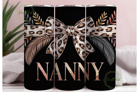 Nanny Leopard Tumbler Wrap Sublimation PixelChick 
