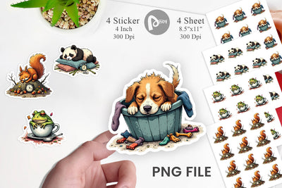 Nap Chaos Critters Sticker Sublimation artnoy 
