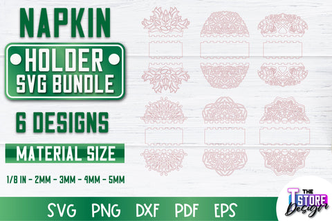 Napkin Holder Laser Cut | Home Design | Wooden Holder | CNC File SVG The T Store Design 