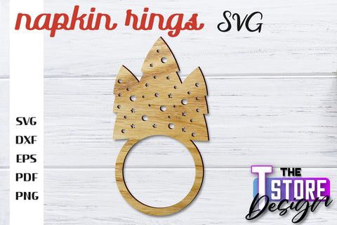 Napkin Rings Laser Cut | Home Design | CNC File SVG The T Store Design 