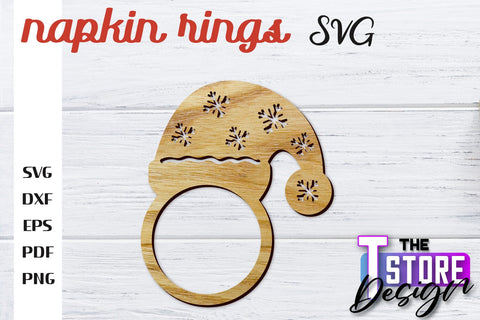 Napkin Rings Laser Cut | Home Design | CNC File SVG The T Store Design 