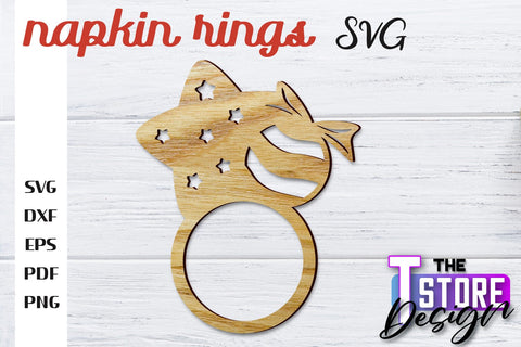 Napkin Rings Laser Cut | Home Design | CNC File SVG The T Store Design 