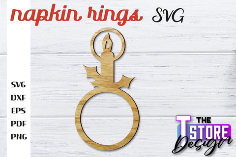 Napkin Rings Laser Cut | Home Design | CNC File SVG The T Store Design 