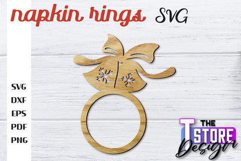 Napkin Rings Laser Cut | Home Design | CNC File SVG The T Store Design 