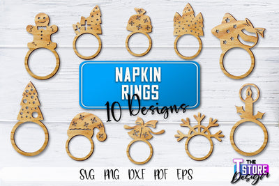 Napkin Rings Laser Cut | Home Design | CNC File SVG The T Store Design 
