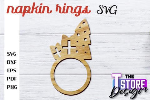 Napkin Rings Laser Cut | Home Design | CNC File SVG The T Store Design 