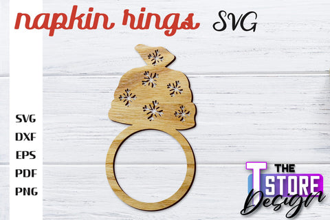 Napkin Rings Laser Cut | Home Design | CNC File SVG The T Store Design 