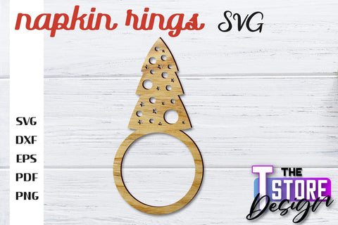 Napkin Rings Laser Cut | Home Design | CNC File SVG The T Store Design 