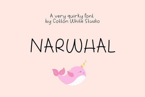 Narhwal Font Cotton White Studio 