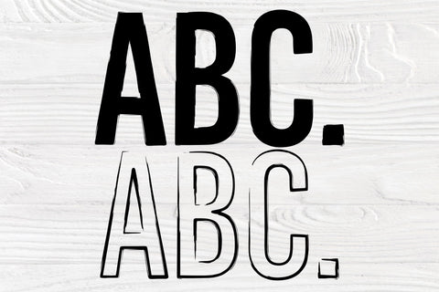 Narrow Fit Font | 2 Styles: Regular & Outline | SVG, OTF, TTF | Sporty Narrow Font SVG TonisArtStudio 