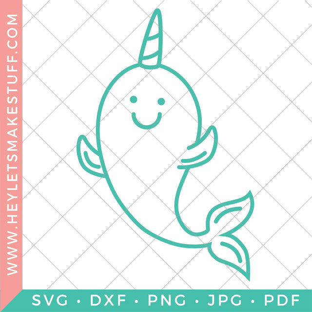 Narwhal SVG Hey Let's Make Stuff 