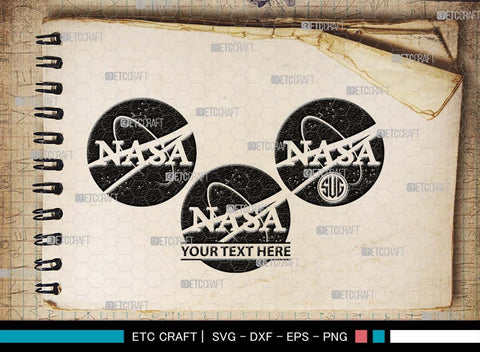 Nasa Monogram, Nasa Silhouette, NASA SVG, Space Svg, Astronaut Svg, Rocket Svg, Sun Svg, Astronaut Helmet Svg, SB00548 SVG ETC Craft 