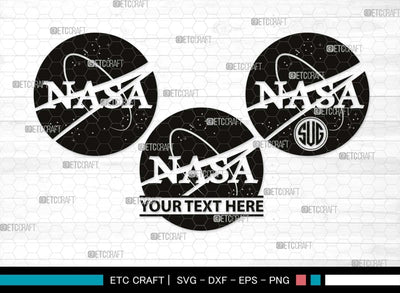 Nasa Monogram, Nasa Silhouette, NASA SVG, Space Svg, Astronaut Svg, Rocket Svg, Sun Svg, Astronaut Helmet Svg, SB00548 SVG ETC Craft 