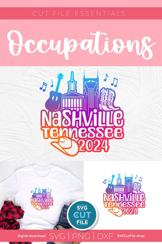 Nashville Tennessee svg, 2024 Family TN Trip SVG-Girls vacation with Friends SVG SVG Cut File 