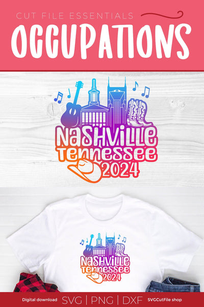 Nashville Tennessee svg, 2024 Family TN Trip SVG-Girls vacation with Friends SVG SVG Cut File 