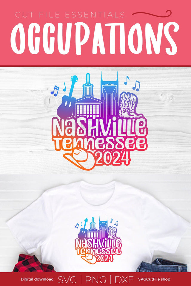 Nashville Tennessee svg, 2024 Family TN Trip SVG-Girls vacation with Friends SVG SVG Cut File 