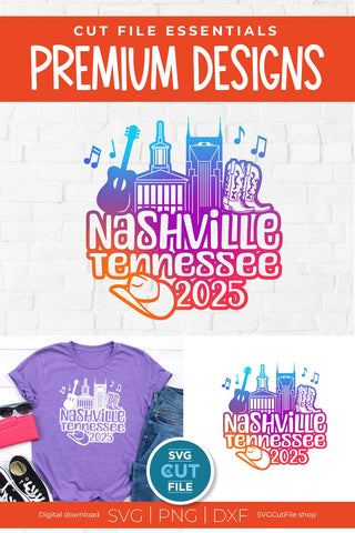 Nashville Tennessee svg, 2025 Family TN Trip SVG-Girls vacation with Friends SVG SVG Cut File 